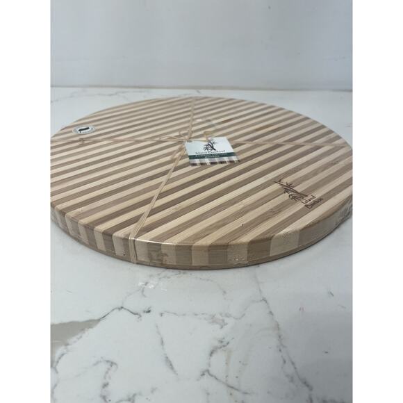 Bamboo Round Cutting Board Organic NEW - Picture 2 of 8